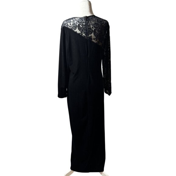 Womens SZ 12 Velvet dress Long Sleeves Evening Elegant Formal Wear holiday - Picture 5 of 12
